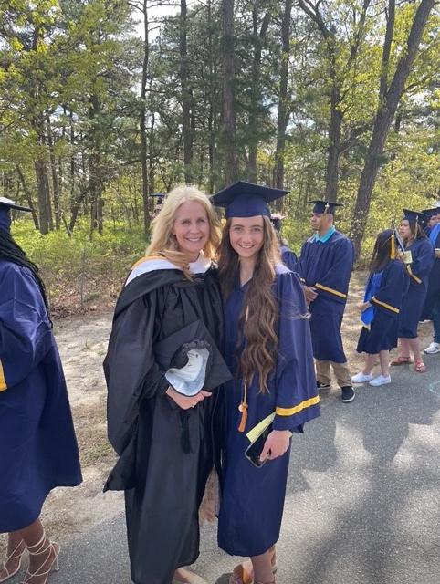 Meredith Vicente and student at Commencement